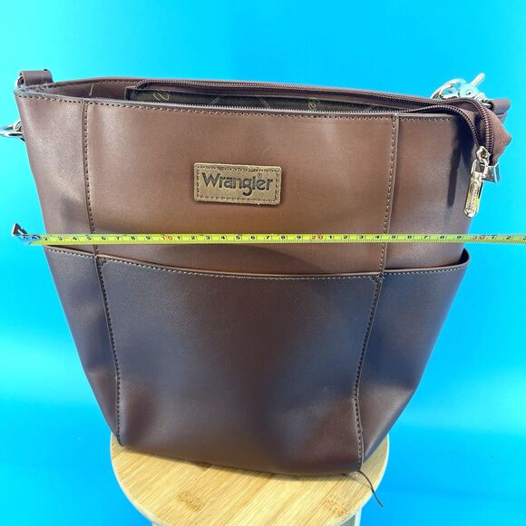 Wrangler Crossbody Bag for Women Vegan Leather Bucket Handbag - Picture 7 of 12